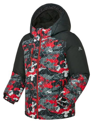 Kamik Kurtka narciarska "Reid" w kolorze czarnym ze wzorem