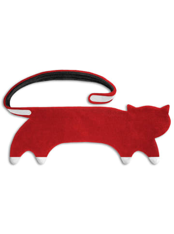 Leschi Wärmekissen für Bauch & Rücken "Katze" in Rot - (L)120 x (B)14 cm
