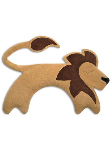 Leschi Warmtekussen voor nek & schouders "Leeuw Juri" beige - (L)36 x (B)24 cm