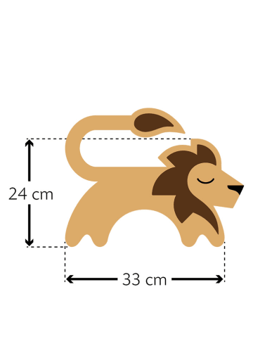 Leschi Warmtekussen voor nek & schouders "Leeuw Juri" beige - (L)36 x (B)24 cm