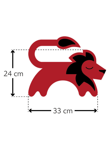 Leschi Warmtekussen voor nek & schouders "Leeuw Juri" rood - (L)36 x (B)24 cm