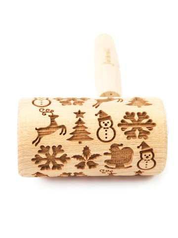 FOLKROLL Mini-Teigroller "Winter" in Natur