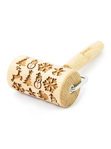 FOLKROLL Mini-Teigroller "Winter" in Natur