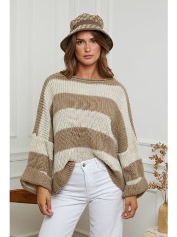 Plume Pullover "Myriam" in Taupe/ Beige