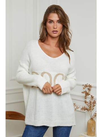Plume Sweter "Odele" w kolorze białym
