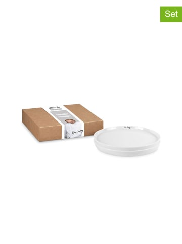 ppd 2-delige set: dessertborden "Björn Freitag" wit - Ø 21 cm