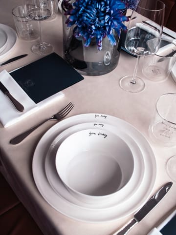 ppd 2-delige set: dinerborden "Björn Freitag" wit - Ø 27 cm
