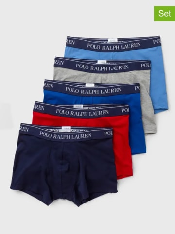 POLO RALPH LAUREN 5-delige set: boxershorts blauw/grijs/rood