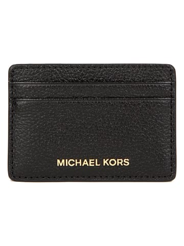 Michael Kors Skórzane etui w kolorze czarnym na karty - 10,5 x 7 x 1 cm