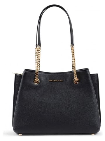 Michael Kors Leder-Schultertasche in Schwarz - (B)31 x (H)21 x (T)14,5 cm