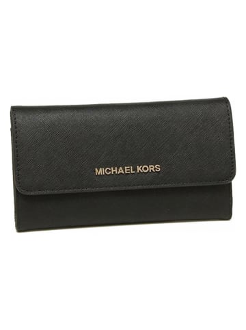 Michael Kors Skórzany portfel w kolorze czarnym - 19 x 10 x 2 cm