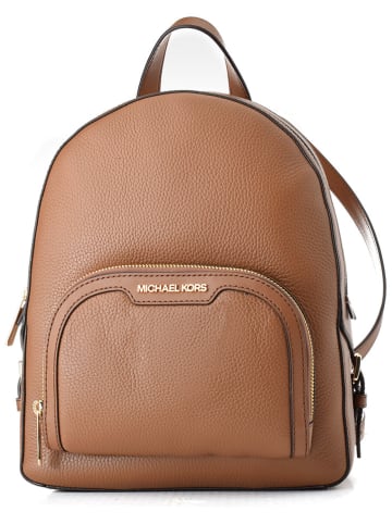 Michael Kors Skórzany plecak w kolorze jasnobrązowym - 34 x 32 x 11 cm