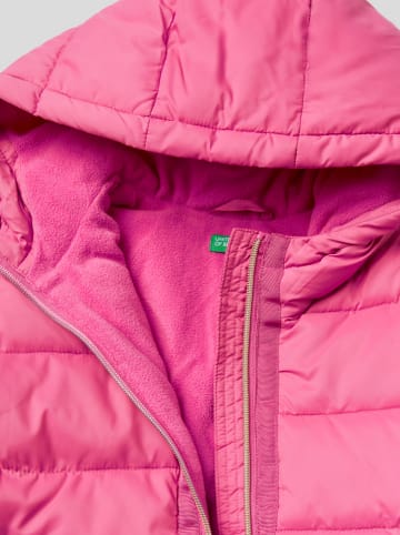 Benetton Doorgestikte jas roze