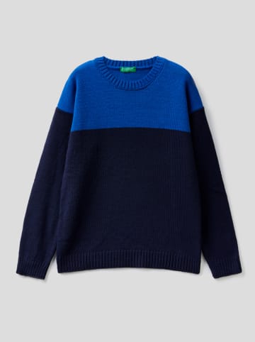 Benetton Trui donkerblauw/blauw