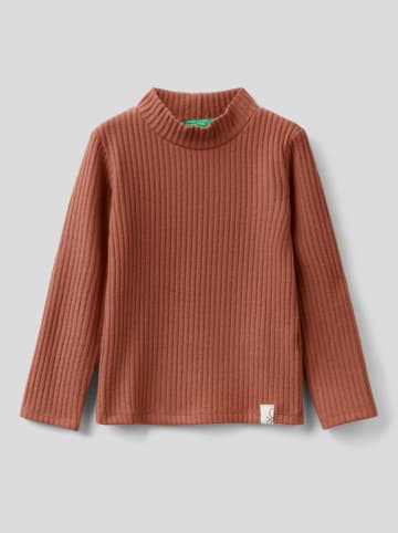 Benetton Longsleeve in Hellbraun