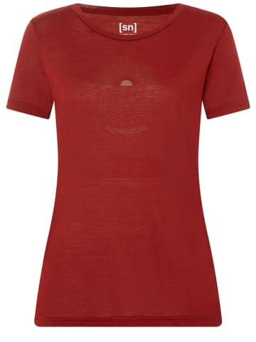 super.natural Koszulka "Sundowner" w kolorze czerwonym