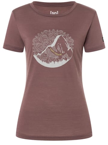 super.natural Koszulka "Mountain Mandala" w kolorze szaroróżowym
