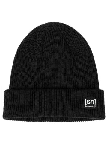 super.natural Beanie "Merino Basic" zwart