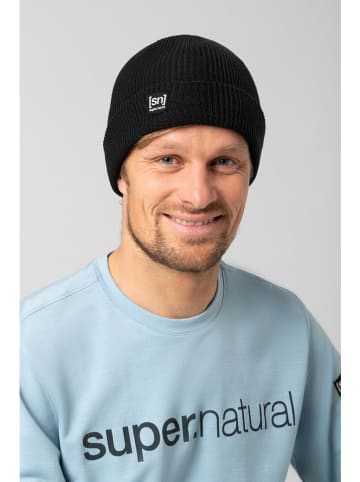 super.natural Beanie "Merino Basic" zwart