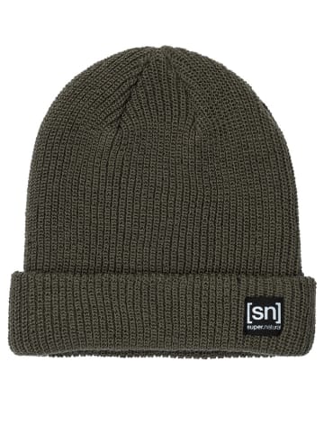 super.natural Beanie "Merino Basic" in Khaki