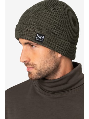 super.natural Beanie "Merino Basic" in Khaki