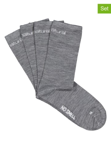 super.natural 2er-Set: Socken "All Day" in Hellgrau