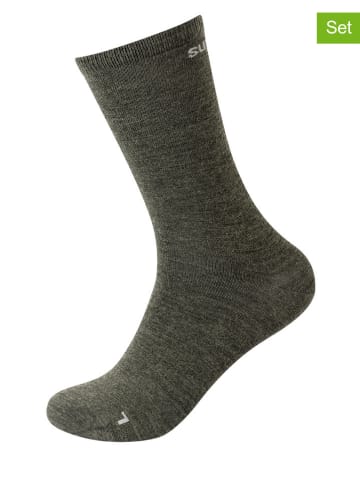 super.natural 2-delige set: sokken "All Day" kaki
