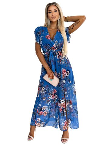 numoco Kleid in Blau/ Rosa