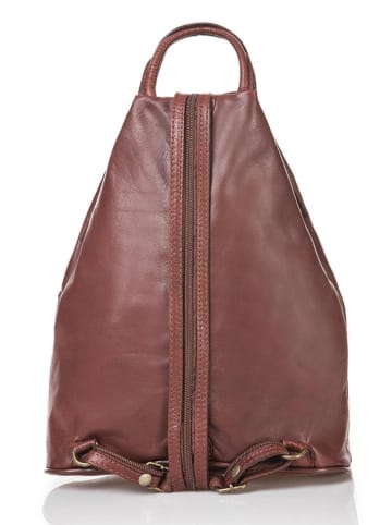 Florence Bags Leren rugzak "Stax" bruin - (B)31 x (H)24 x (D)12 cm