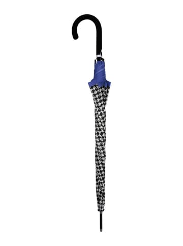 Doppler Stockschirm in Schwarz/ Weiß/ Dunkelblau