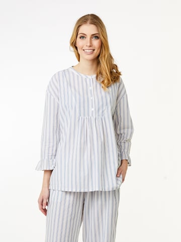 CCDK Pyjama-Oberteil "Ninna" in Blau/ Weiß