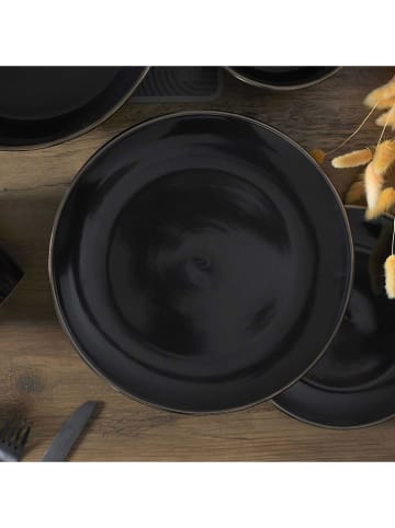 every ware 12er-Set: Speiseteller in Schwarz - Ø 26 cm
