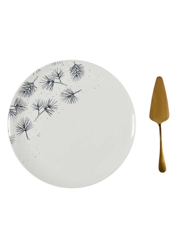 every ware 2-delige gebaksset wit/goudkleurig