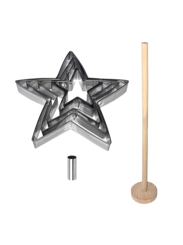 Make a Wish 7-częściowy zestaw akcesoriów do pieczenia w kolorze srebrnym