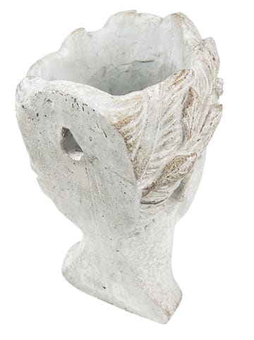 Clayre & Eef Blumentopf in Weiß - (H)17 x Ø 11 cm
