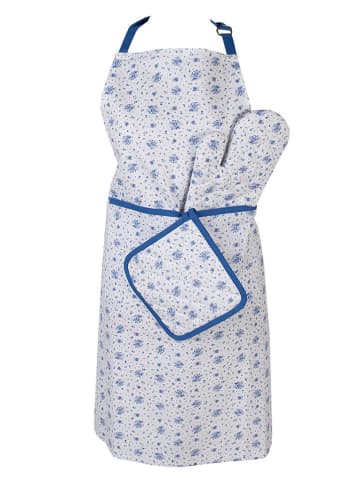 Clayre & Eef Schürze in Blau - (L)85 x (B)70 cm