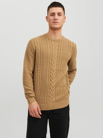 Jack & Jones Sweter w kolorze jasnobrązowym