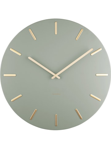 Present Time Wanduhr "Charm" in GrÃ¼n/ Gold - Ã˜ 45 cm