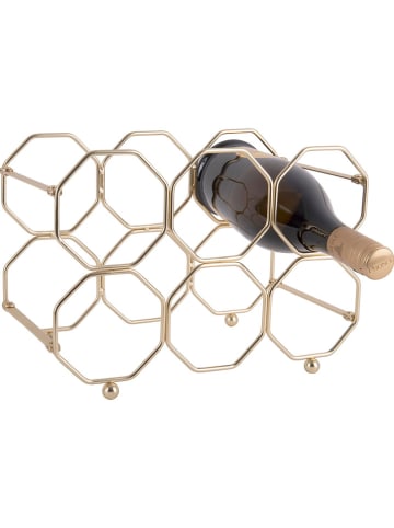 Present Time Weinregal "Honeycomb" in Gold - (B)31 x (H)22 x (T)16,5 cm
