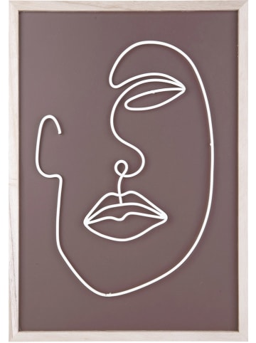 Present Time Wanddekor in Weiß - (B)27 x (H)38 x (T)1,5 cm