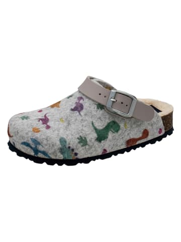 Fischer Markenschuh Clogs in Grau/ Bunt