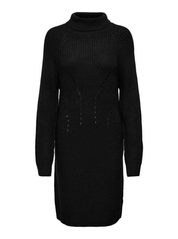 JDY Strick-Kleid mit Rollkragen in Schwarz