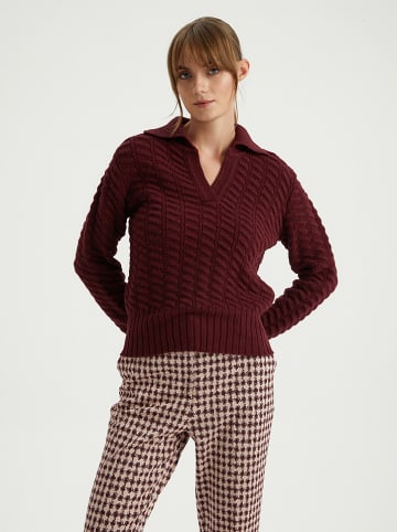 BGN Sweter w kolorze bordowym