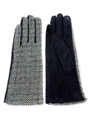 INKA BRAND Handschuhe in Schwarz/ Grau