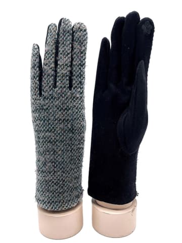INKA BRAND Handschuhe in Schwarz/ Grau