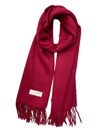INKA BRAND Leinen-Schal in Bordeaux - (L)196 x (B)72 cm