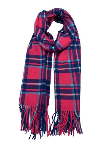 INKA BRAND Sjaal rood/donkerblauw - (L)180 x (B)90 cm