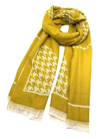 INKA BRAND Sjaal mosterdgeel - (L)190 x (B)70 cm