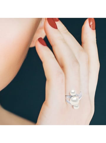 Mitzuko Srebrny pierścionek z perłami