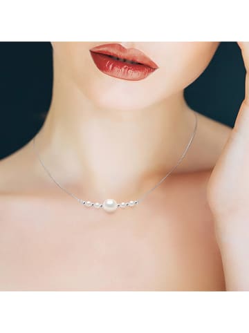 Mitzuko Zilveren ketting met parels - (L)38 cm